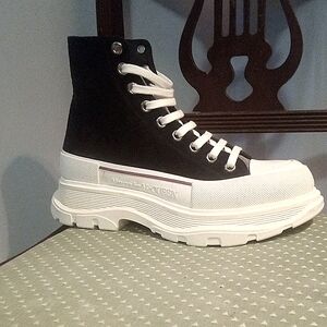 Alexander McQueen "Slick Boots" (Suede, Converse-type Platform Sneakers)